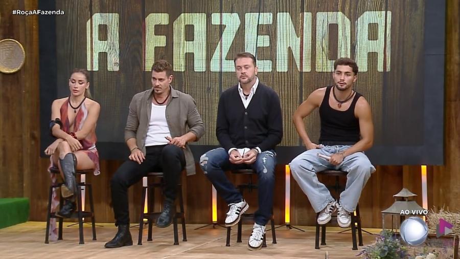 A Fazenda 16: Babi, Sacha, Albert e Gui estão na nona roça - Reprodução/PlayPlus