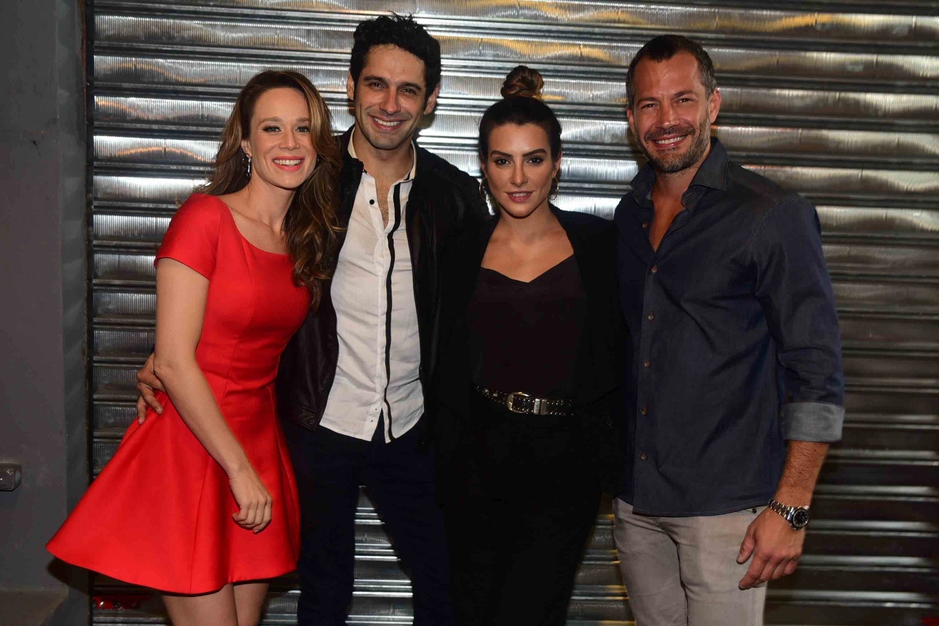 1.mar.2016- Mariana Ximenes, João Baldasserini, Cleo Pires e Malvino Salvador participam de evento para divulgar "Haja Coração" em São Paulo - Ag.News