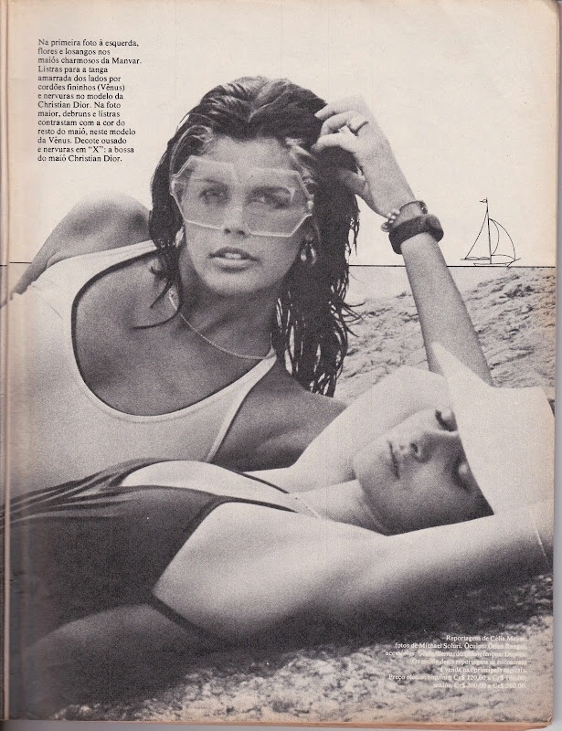 Monique começou a trabalhar como modelo aos 14 anos e fazia alguns ensaios direto da praia de Ipanema, zona sul do Rio - Reprodução