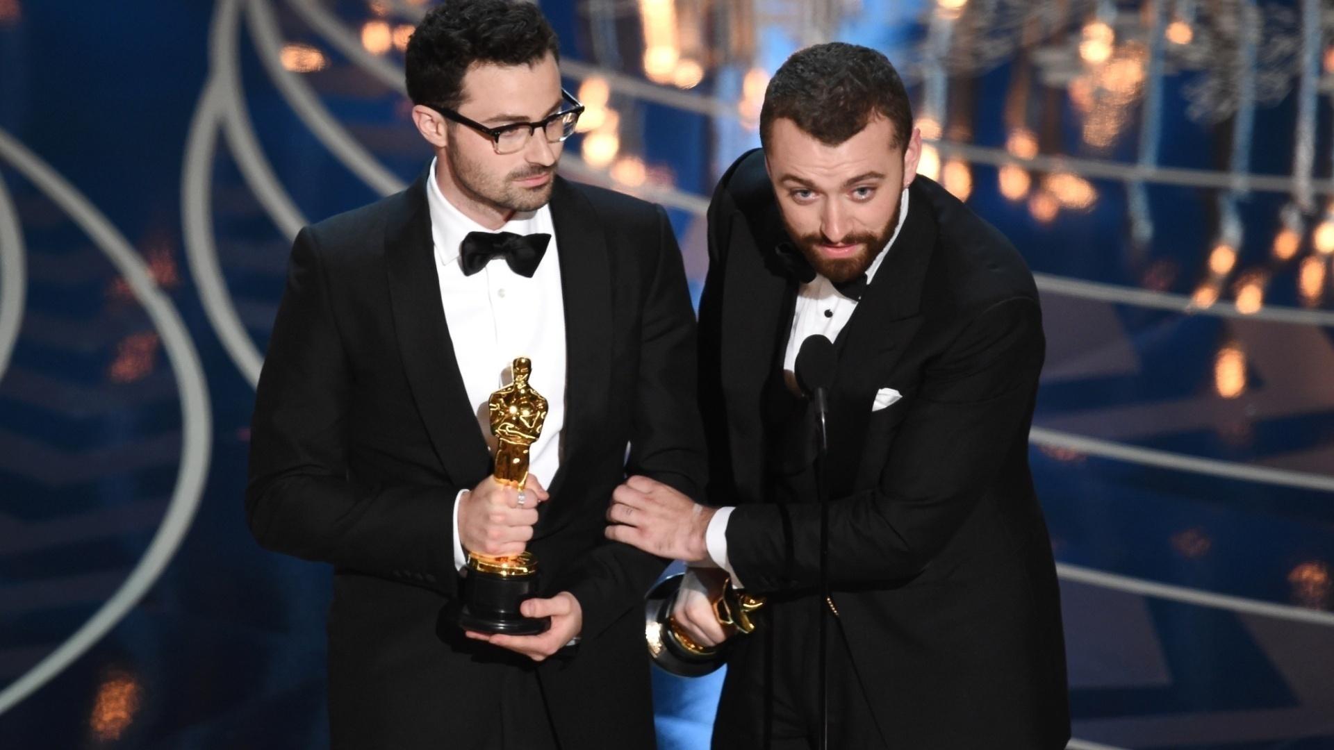 Sam Smith e Jimmy Napes - Oscar 2016 - Kevin Winter/Getty Images