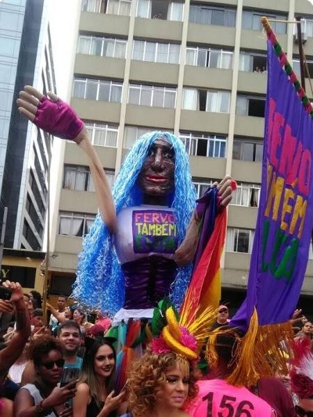 Boneca gigante defende democratização do espaço público e liberdade no Carnaval - Divulgação/Acadêmicos do Baixo Augusta