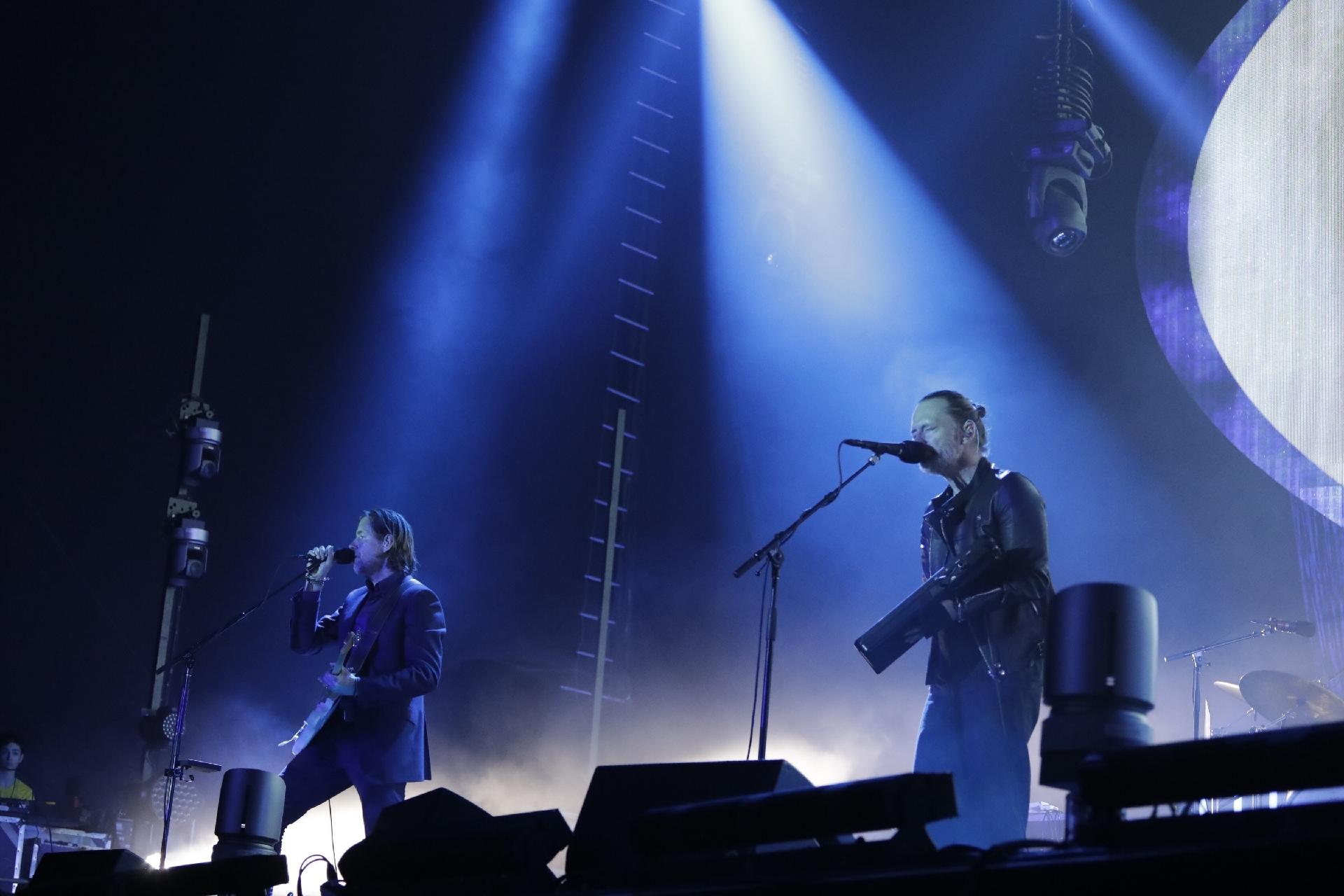 A banda britânica Radiohead se apresenta no Soundhearts Festival, no Allianz Parque, em São Paulo - Simon Plestenjak/UOL