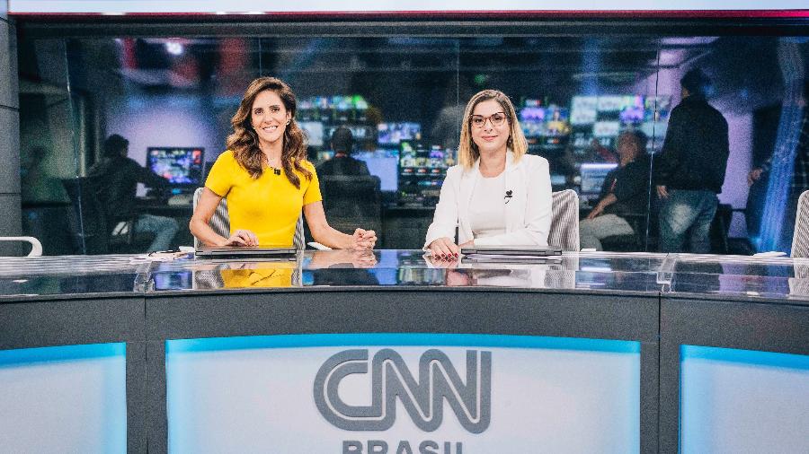 Monalisa Perrone e Daniela Lima na bancada do "Expresso CNN", telejornal diário do canal que estreia dia 15 - Divulgação CNN/Spokesman