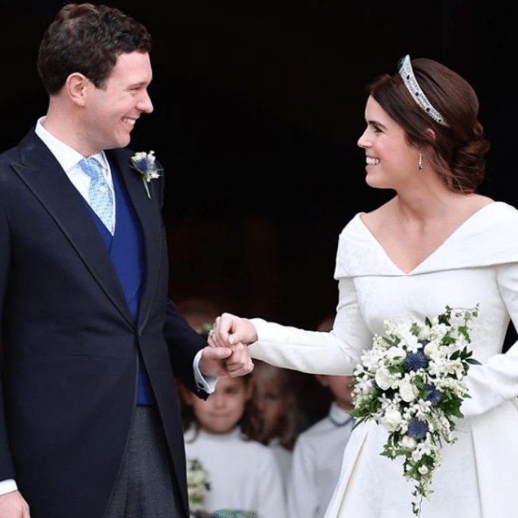 Princesa Eugenie e o marido em seu casamento, em outubro de 2018  - Reprodução/Instagram/@theroyalfamily - Reprodução/Instagram/@theroyalfamily