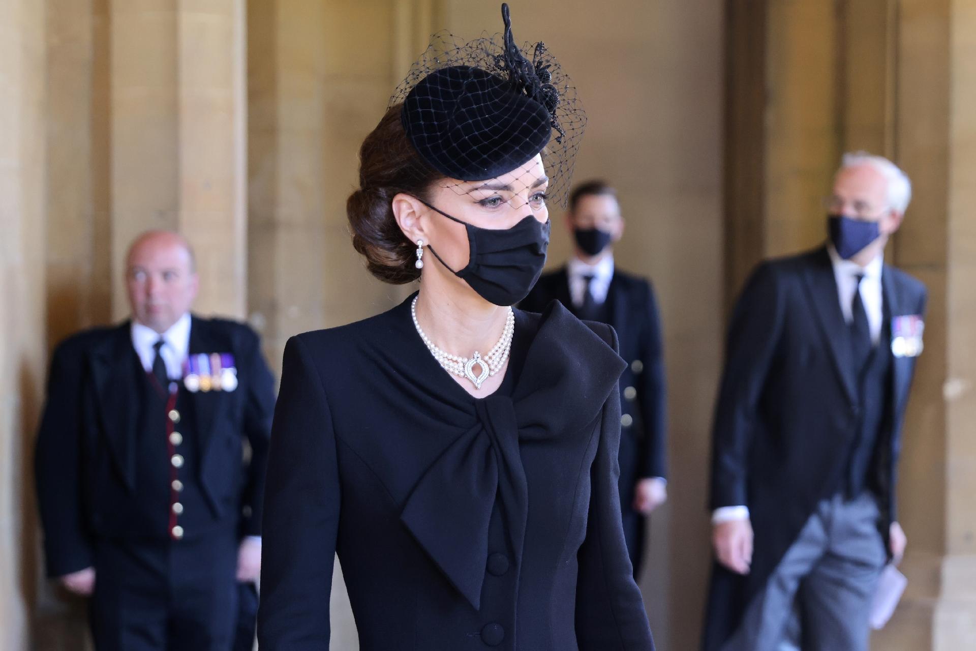 Kate Middleton chega para o funeral de príncipe Philip, em Windsor - Chris Jackson/WPA Pool/Getty Images