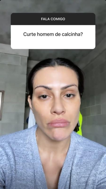 Cleo responde se curte homens que usam calcinha no story do Instagram - Reprodução/Instagram - Reprodução/Instagram