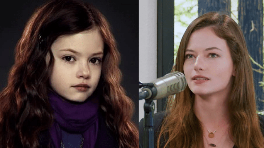 Mackenzie Foy interpretou Renesmee, filha de Bella e Edward, no último filme da saga "Crepúsculo" - Divulgação e Reprodução/YouTube