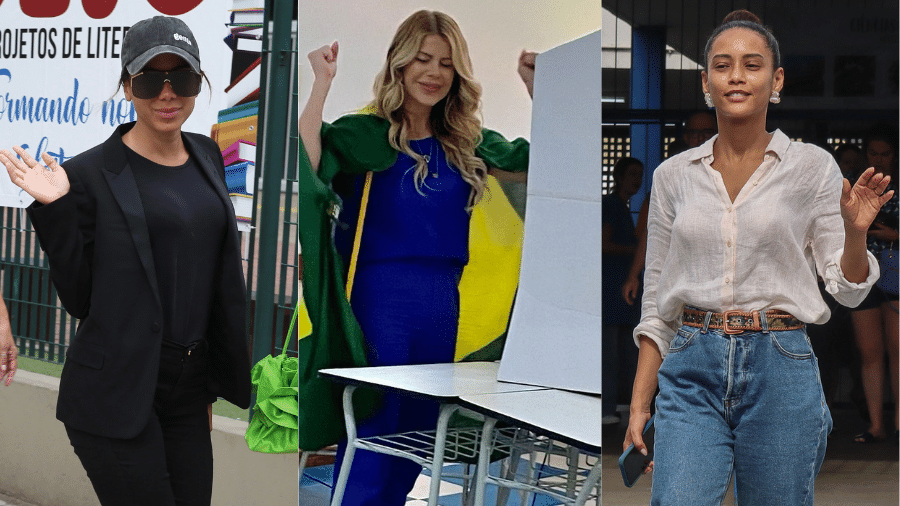 Anitta, Karina Bacchi e Taís Araújo votaram de manhã nas eleições 2022 - Brazil News e Instagram