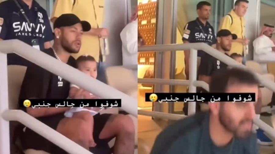 Neymar é flagrado em momento fofo com Mavie em jogo do Al-Hilal