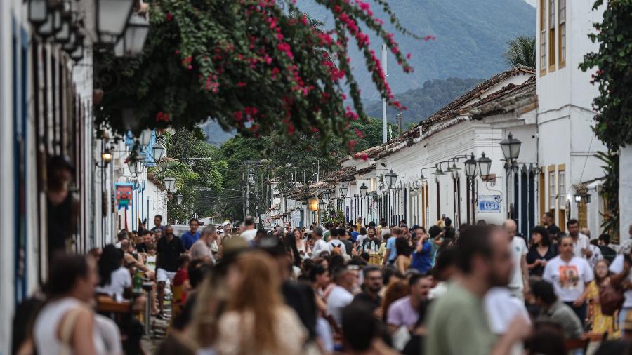 Movimentações nas ruas de Paraty durante a 22ª Flip