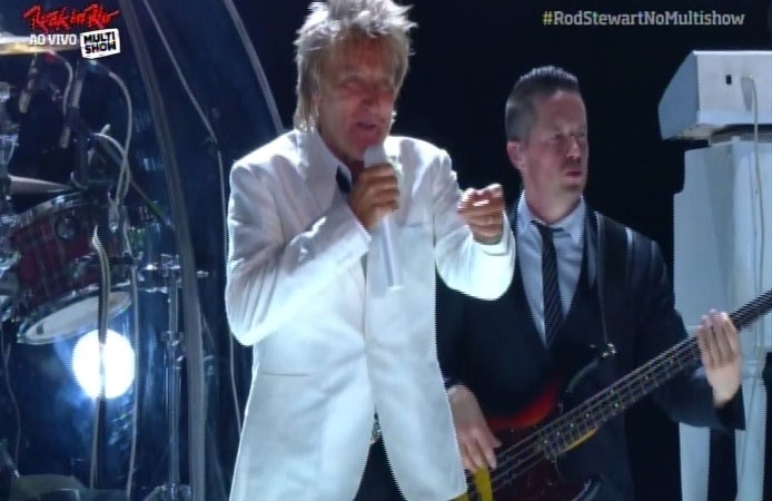 20.set.2015 - Rod Stewart começa o seu show na terceira noite do Rock in Rio 2015 - Reprodução
