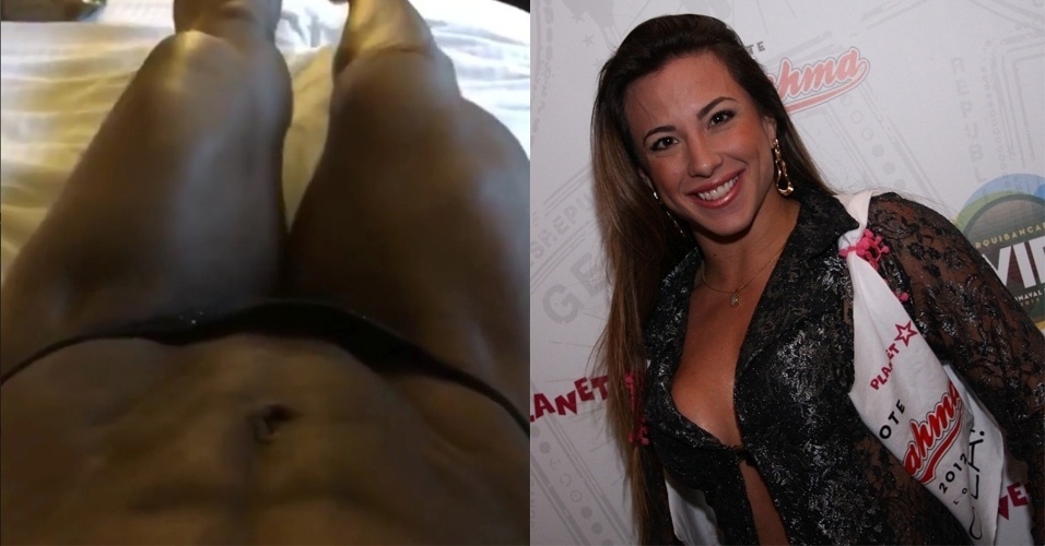 26.out.2016 - Conhecida por ter participado do "BBB11", Michelly Crisfepe impressionou seus seguidores do Instagram ao publicar um vídeo em que aparece exibindo o seu corpo musculoso. "Essa sensação da pele colada no músculo é sensacional, passar a mão sobre a pele do meu corpo e senti-la bem fininha é incrível. Merece ficar registrada para sempre! Quero chegar cada vez mais longe", escreveu a musa fitness na rede social - Reprodução /Instagram /michellyoficial Seguindo