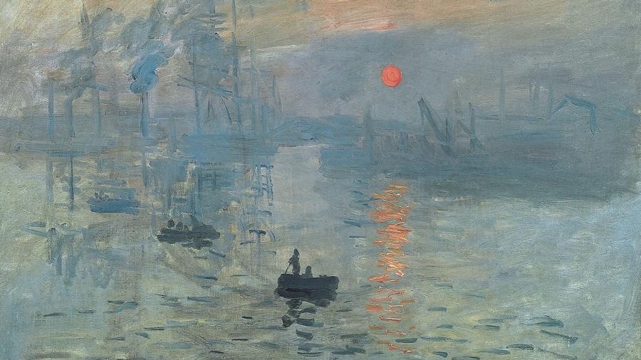 Quadro "Impressão, nascer do sol", de Claude Monet - Reprodução