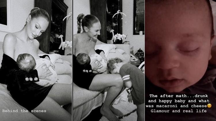 Candice Swanepoel amamenta Ariel - Reprodução/Instagram - Reprodução/Instagram