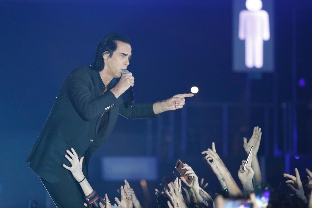 O cantor australiano Nick Cave faz show em São Paulo, no Espaço das Américas, com seu grupo The Bad Seeds - Lucas Lima/UOL