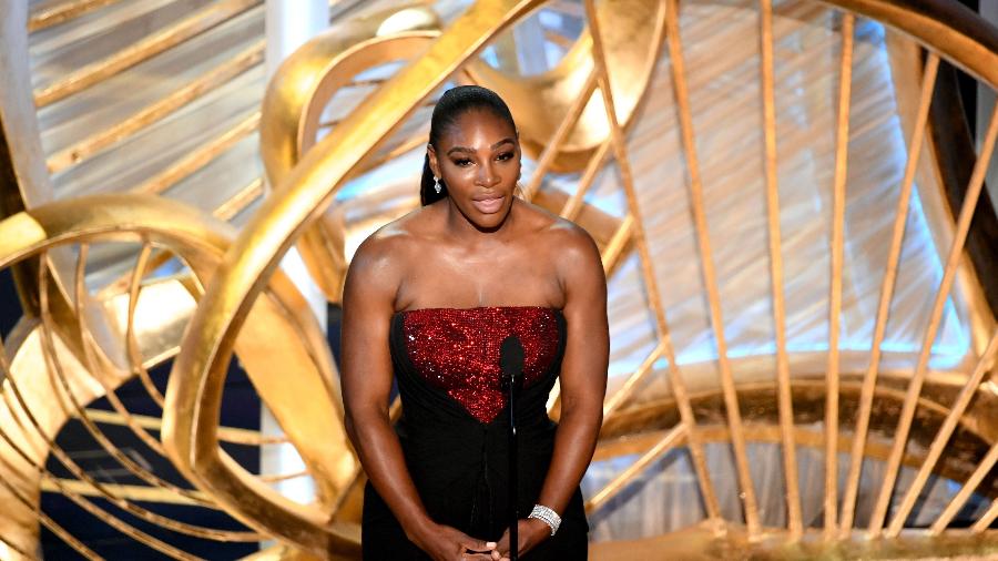 Serena Williams durante a cerimônia do Oscar no domingo (24) - AFP