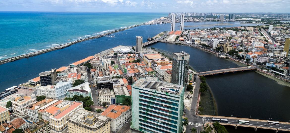 Vista aérea do Recife, Pernambuco - Getty Images