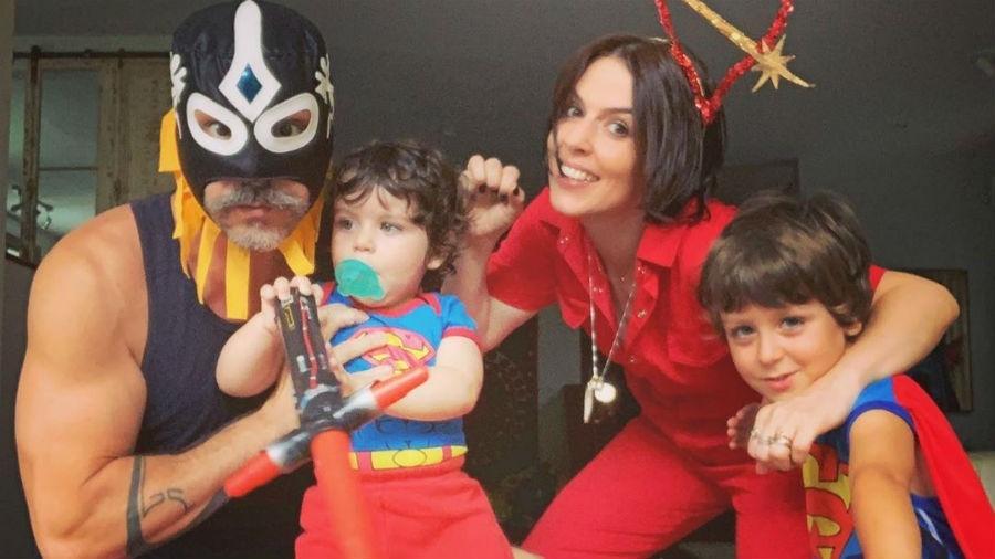 Alexandre Nero com a mulher e os filhos - Reprodução/Instagram