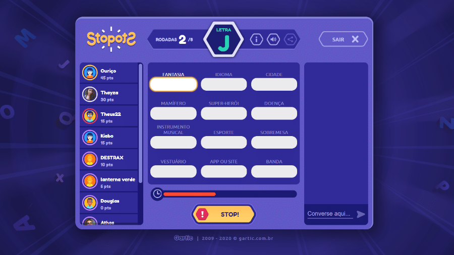 Stop – O Famoso Jogo de Palavra, Software