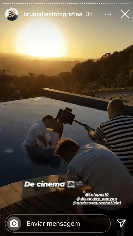 Andressa Urach e Thiago Lopes em ensaio pós wedding  - Reprodução/Instagram - Reprodução/Instagram