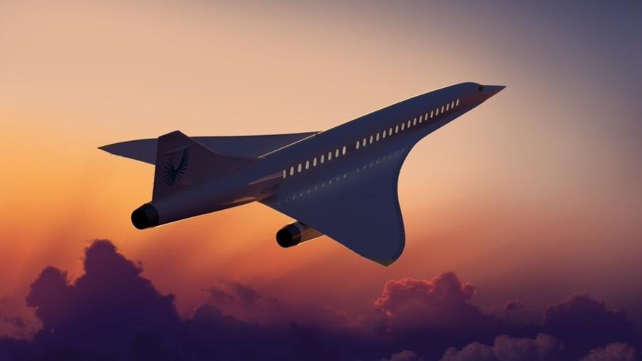 A startup americana Boom Supersonic desenvolveu um avião Mach 2.2 que, segundo ela, será três vezes mais rápido do que os jatos comerciais de hoje - Reprodução/CNN Travel