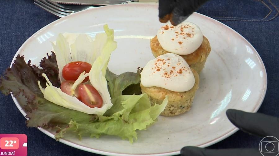 Muffin de legumes feito por Ana Maria Braga - Reprodução/TV Globo