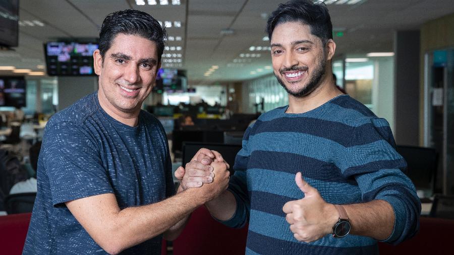 Marcelo Adnet e Magno Navarro estreiam o quadro de humor "Fica Triste Não" - Fábio Rocha/TV Globo