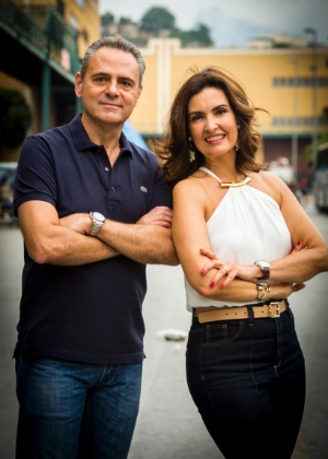 Luís Roberto e Fatima Bernardes narram os desfiles do grupo especial do Rio de Janeiro - João Miguel Júnior/TV Globo - João Miguel Júnior/TV Globo