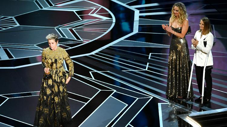 Frances McDormand recebe o Oscar de melhor atriz por "Três Anúncios para um Crime" - Kevin Winter/Getty Images - Kevin Winter/Getty Images