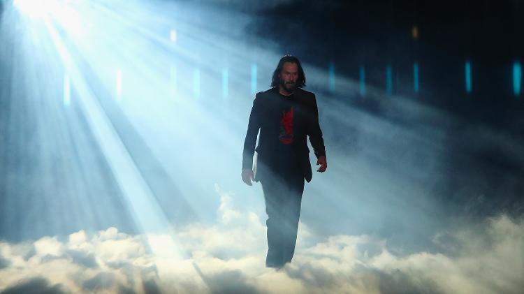 Keanu Reeves surgiu no palco de conferência da E3 levando público ao delírio - Christian Petersen/Getty Images/AFP - Christian Petersen/Getty Images/AFP