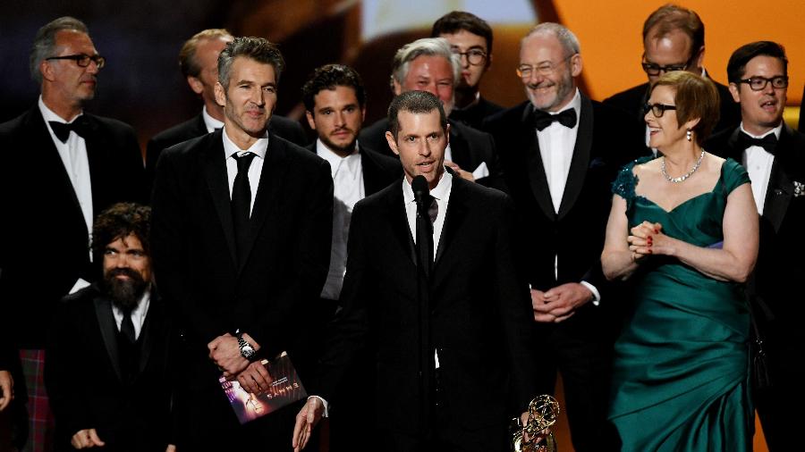Elenco de "Game of Thrones" recebe o prêmio de Melhor Série no Emmy - Kevin Winter/Getty Images/AFP