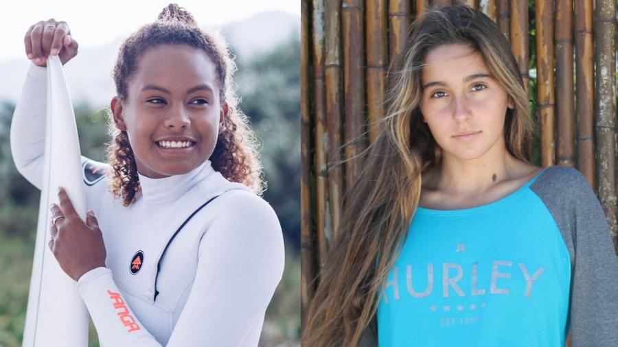 As surfistas Yanca Costa e Isabela Saldanha - Arquivo pessoal