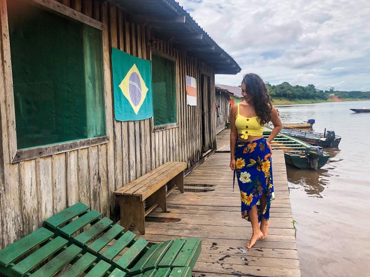 Thayná Mafra Almeida em hotel de selva no Amazonas - Arquivo pessoal - Arquivo pessoal