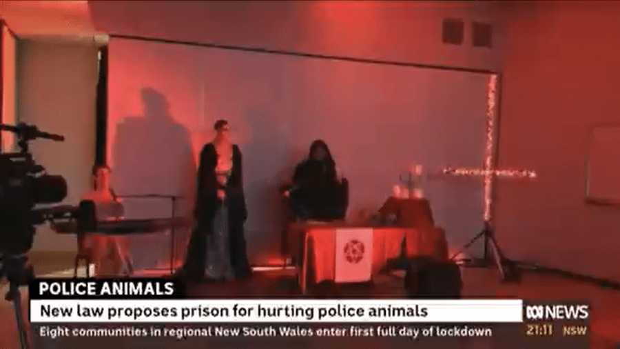 Emissora de televisão australiana transmite imagens de "ritual satânico" por engano - Reprodução/Twitter