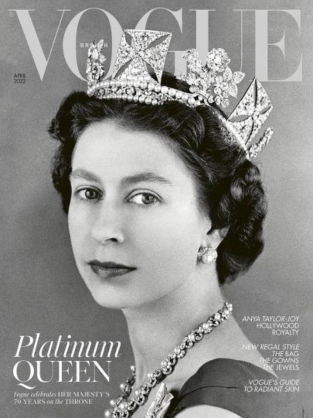 Rainha Elizabeth 2ª na capa da Vogue britânica, em foto tirada pelo ex-cunhado, o fotógrafo Antony Armstrong-Jones - Reprodução