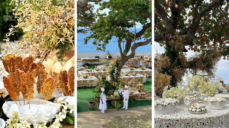 Detalhes da decoração do casamento de Henriue Dubugras e Laura Fiuza