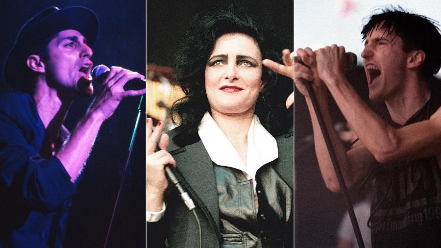 Perry Farrell com o Jane's Addiction, Siouxsie Sioux com a banda The Banshees e Trent Reznor com o Nine Inch Nails no festival Lollapalooza 1991