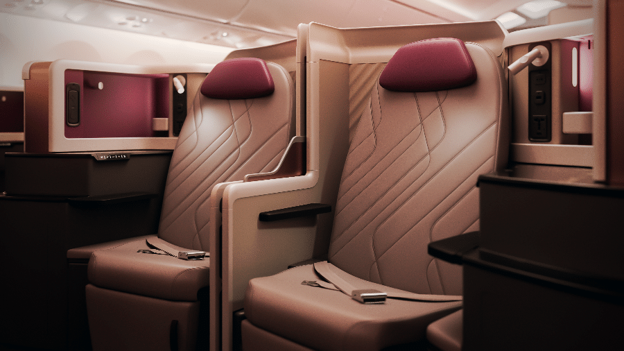 Novo design da classe premium business da LATAM