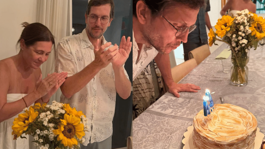 Vladimir Brichta comemora aniversário de 49 anos ao lado de Adriana Esteves e amigos Vladimir Brichta comemora aniversário de 49 anos ao lado de Adriana Esteves e amigos