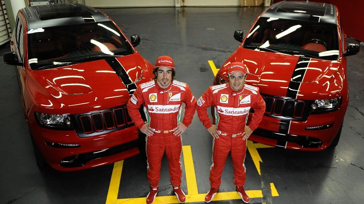 Felipe Massa e Fernando Alonso receberam suas unidades especiais do SUV em fevereiro de 2012 Felipe Massa e Fernando Alonso receberam suas unidades especiais do SUV em fevereiro de 2012