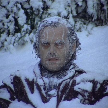 Jack Torrance (Jack Nicholson) fica congelado no fim de "O Iluminado" - Reprodução - Reprodução