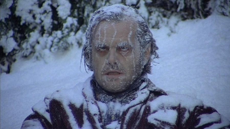 Jack Torrance (Jack Nicholson) fica congelado no fim de "O Iluminado" - Reprodução