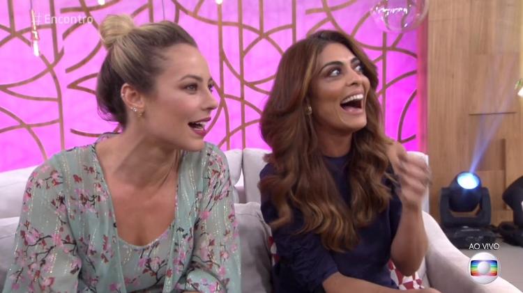 Paolla Oliveira e Juliana Paes no "Encontro com Fátima Bernardes" - Reprodução/Globo - Reprodução/Globo