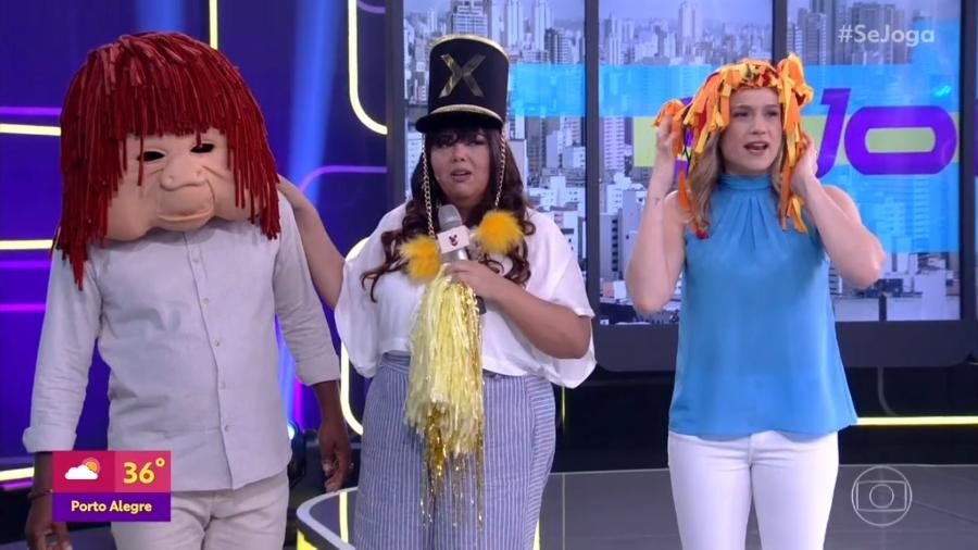 Érico Brás, Fabiana Karla e Fernanda Gentil "viram" Fofão, Xuxa e Emília no Se Joga - Reprodução/TV Globo