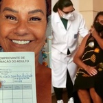Zezé Mota e Solange Couto tomam primeira dose da vacina contra covid-19 - Reprodução / Instagram