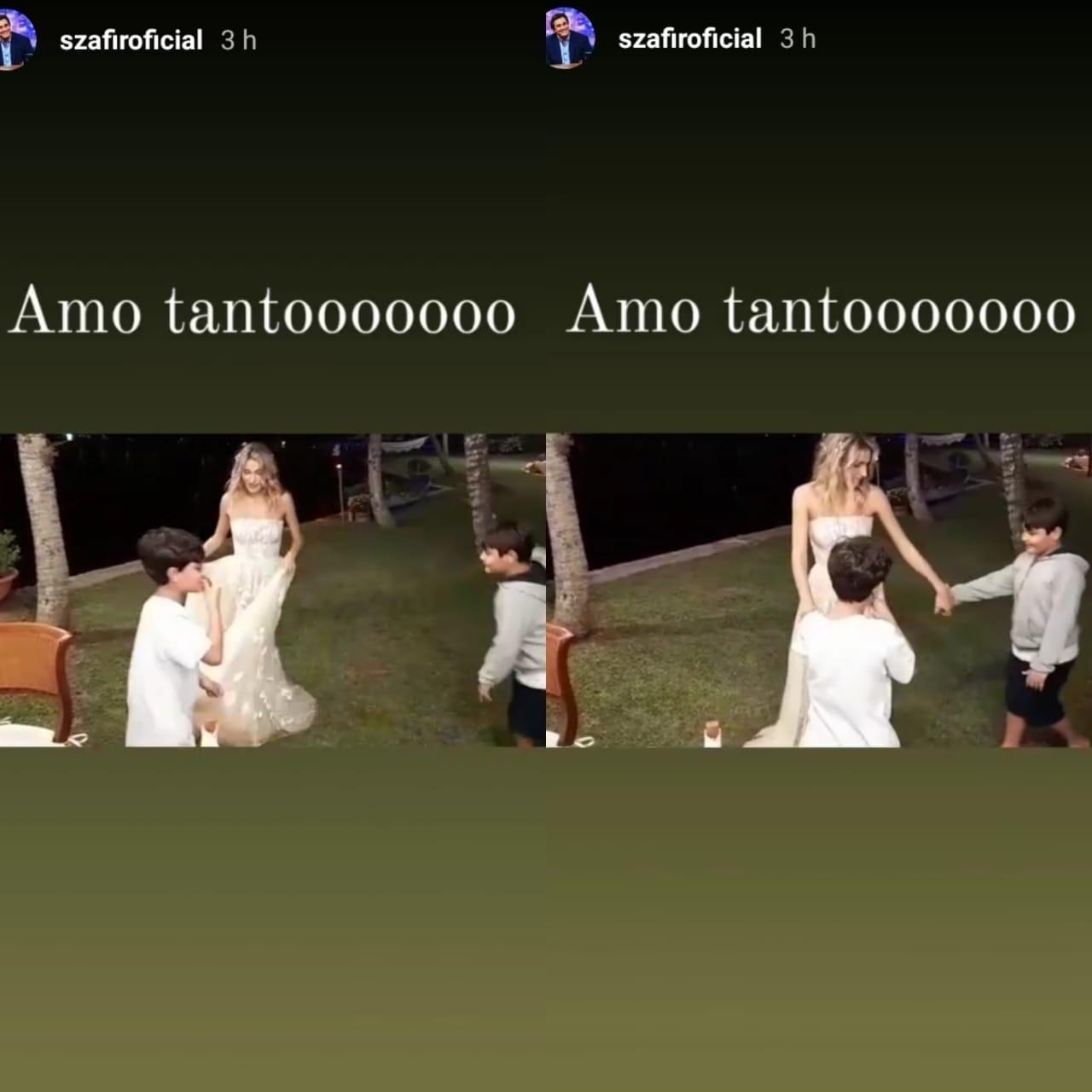 Sasha dança com os irmãos durante casamento - Reprodução/Instagram