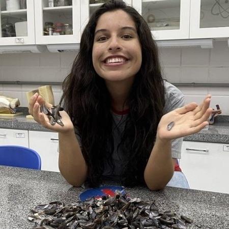 Um dos projetos de Ana Júlia transformou a concha do sururu em telhas - BBC News Brasil