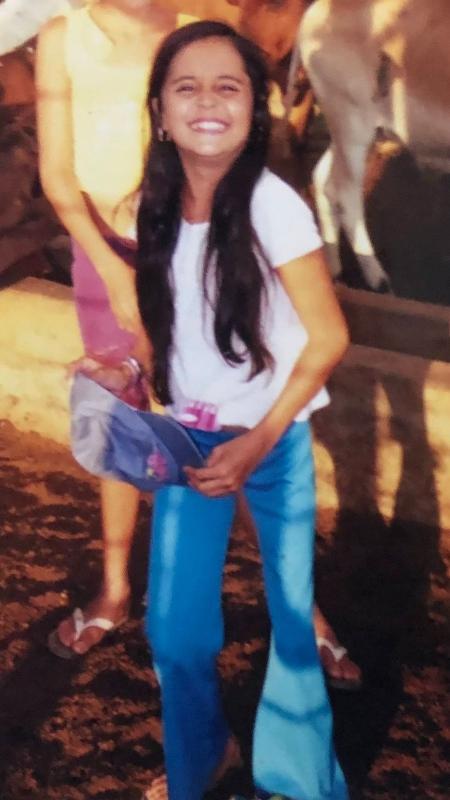 A produtora de conteúdo Izabela Carvalho na infância - Arquivo pessoal - Arquivo pessoal