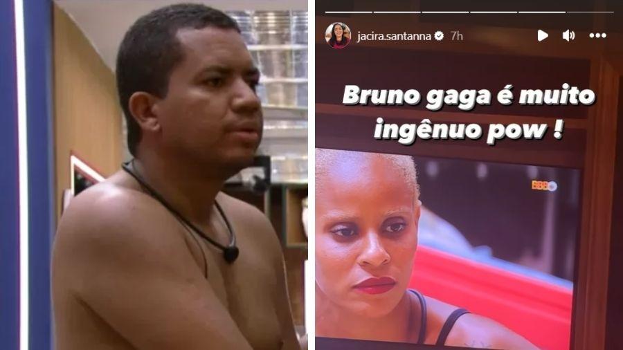 BBB 23: Bruno é chamado de ingênuo por mãe de Gil do Vigor - Reprodução/Globoplay/Instagram