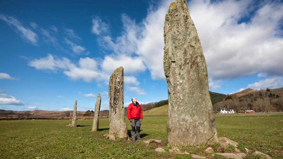 Ballymeanoch. em Kilmartin Glen, na Escócia - theasis/Getty Images/iStockphoto